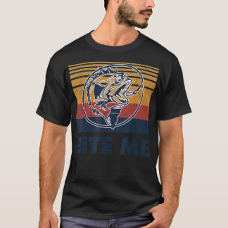 Fischhecht Bite Me Bass Catfish Pike Fisherman F T-Shirt