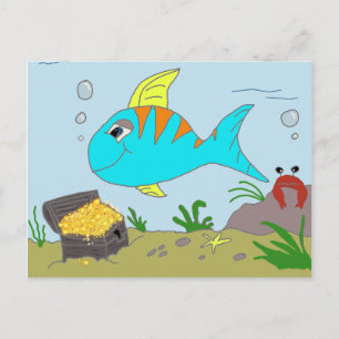 Fischige Postkarte