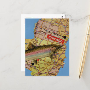 Fischkarte Postkarte