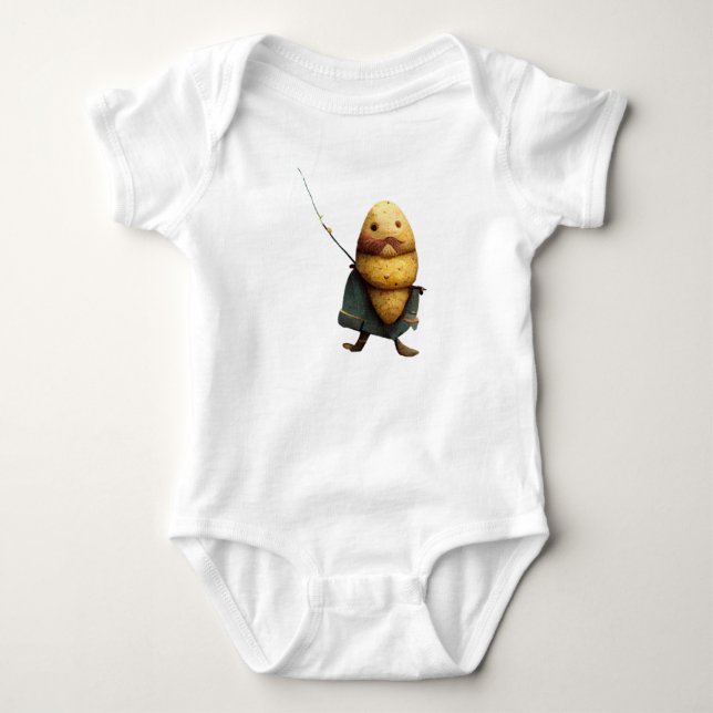 Fischkartoffel Baby Strampler (Vorderseite)