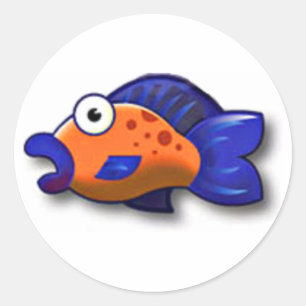 Fischkleber...er Runder Aufkleber