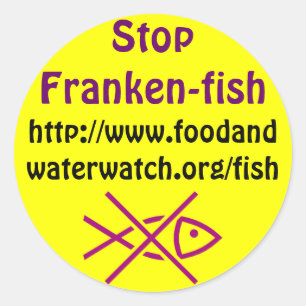 Fischkleber stoppen runder aufkleber