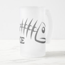 Fischknochen Mattglas Bierglas