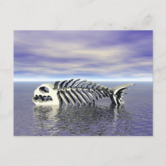 Fischknochen Postkarte (Vorderseite)
