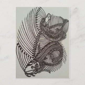 Fischknochen Postkarte