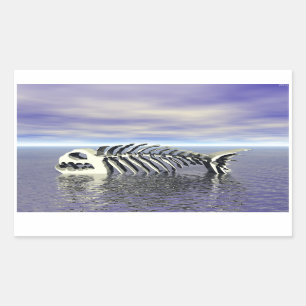 Fischknochen Rechteckiger Aufkleber