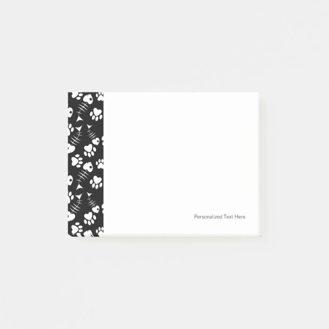 Fischknochenkatze Post-it Klebezettel (Vorderseite)