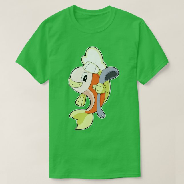 Fischkoch Kochlöffel T-Shirt (Design vorne)