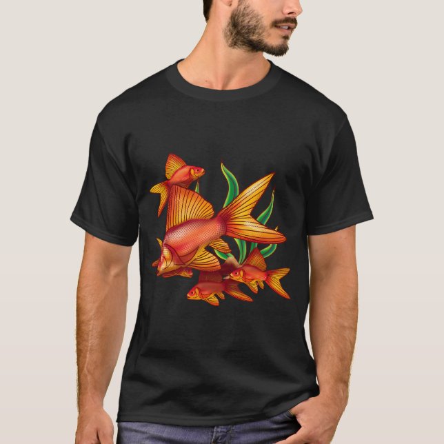 Fischkolonien Illustration T-Shirt (Vorderseite)