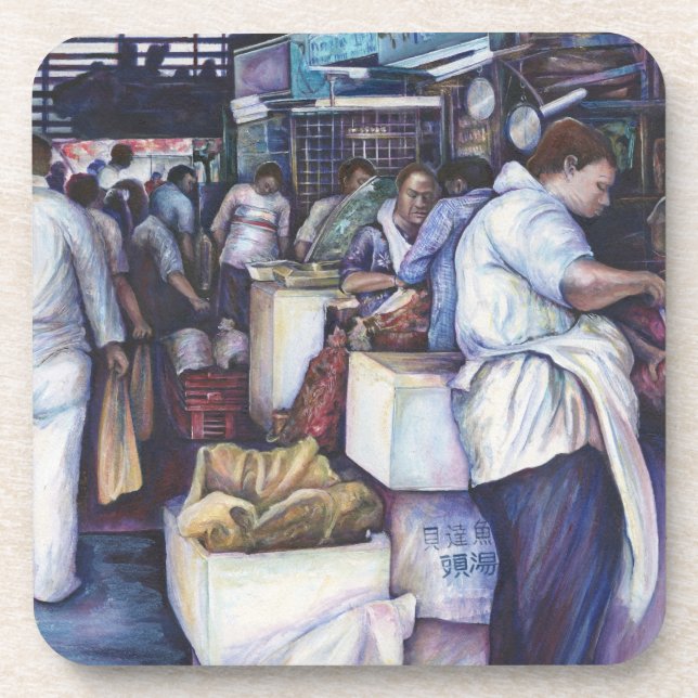 Fischkopfsuppe, Singapur Getränkeuntersetzer (Vorderseite)