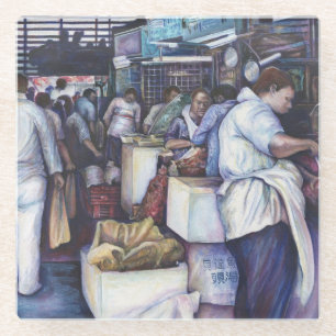 Fischkopfsuppe, Singapur Glasuntersetzer