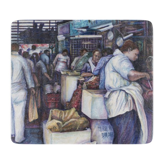 Fischkopfsuppe, Singapur Schneidebrett (Vorderseite)