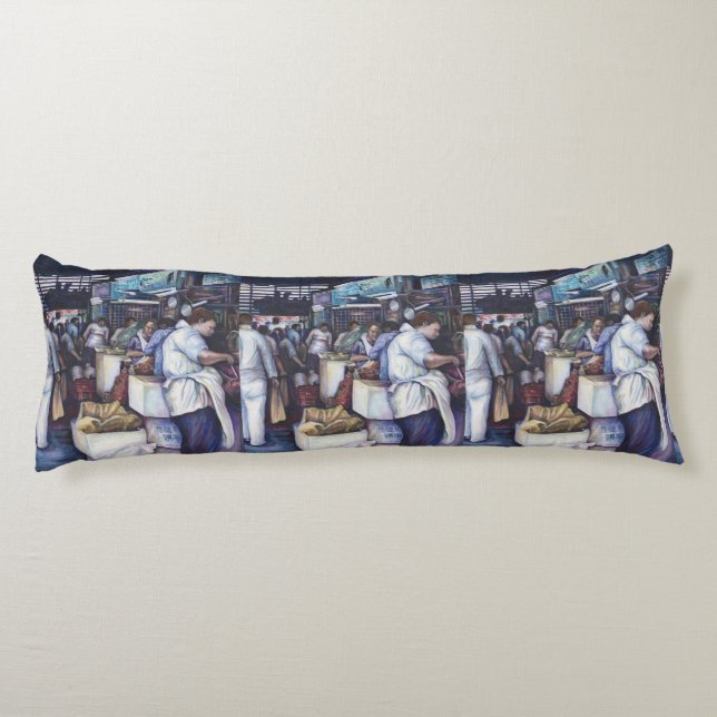 Fischkopfsuppe, Singapur Seitenschläferkissen (Rückseite)