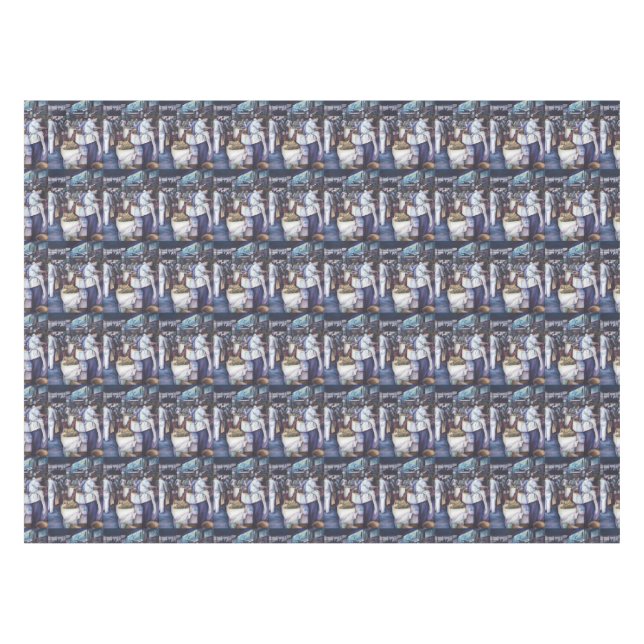 Fischkopfsuppe, Singapur Tischdecke (Vorderseite (Horizontal))