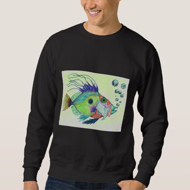 Fischkunst von Sharon Cummings Sweatshirt (Vorderseite)