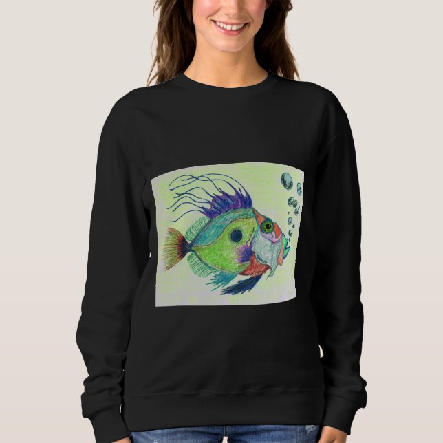 Fischkunst von Sharon Cummings Sweatshirt (Vorderseite)