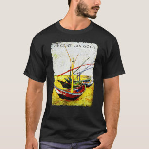 Fischkutter Am Strand Tee Van Gogh Kunst Gemälde