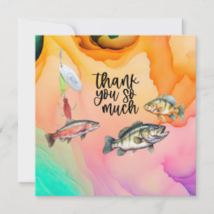 Fischliebhaber Aquarell Dankeskarte