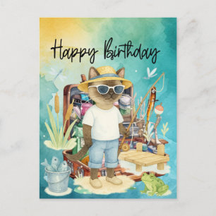 Fischliebhaber Hochseefischen Postkarte