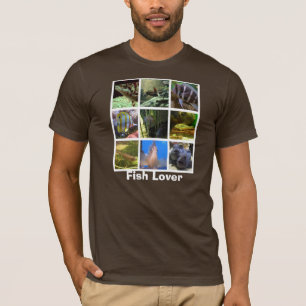 Fischliebhaber-Raster T-Shirt