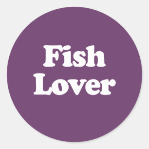 Fischliebhaber Runder Aufkleber