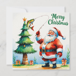 Fischliebhaber Weihnachten mit dem Weihnachtsmann
