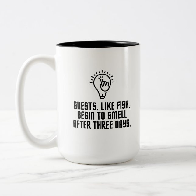 Fischliebhaber Zweifarbige Tasse (Links)