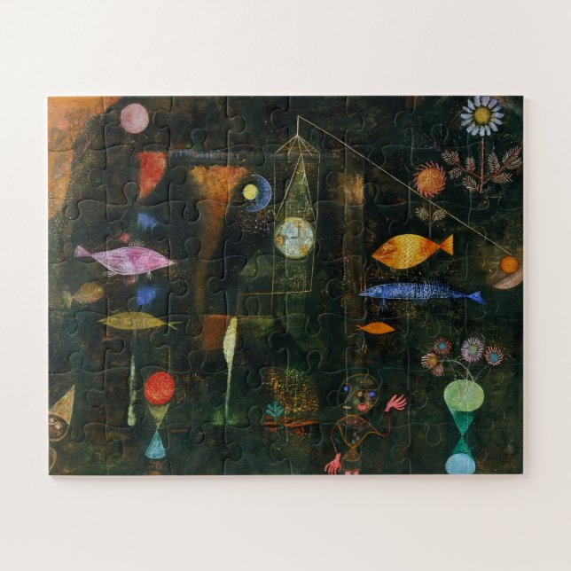 Fischmagie, Paul Klee Abstrakte Kunst Puzzle (Horizontal)