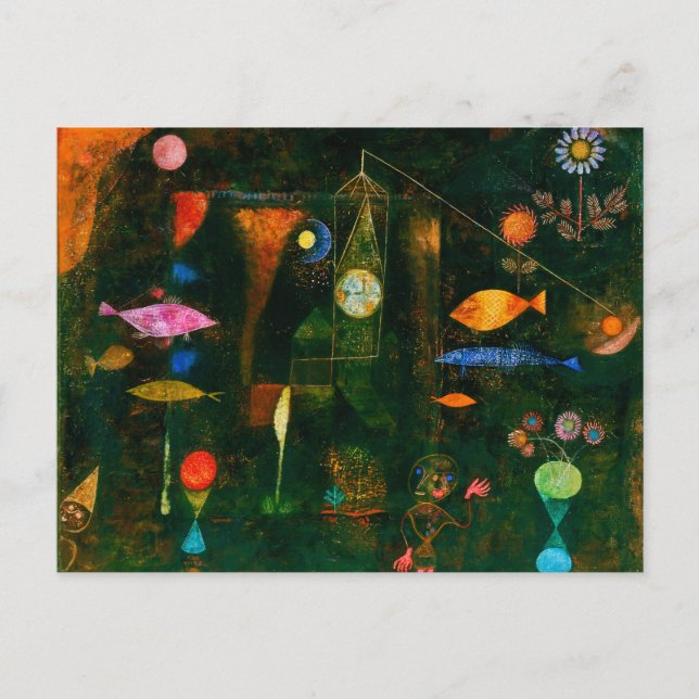 Fischmagie von Paul Klee (1925) Postkarte (Vorderseite)