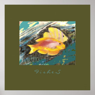 Fischmalerei Poster