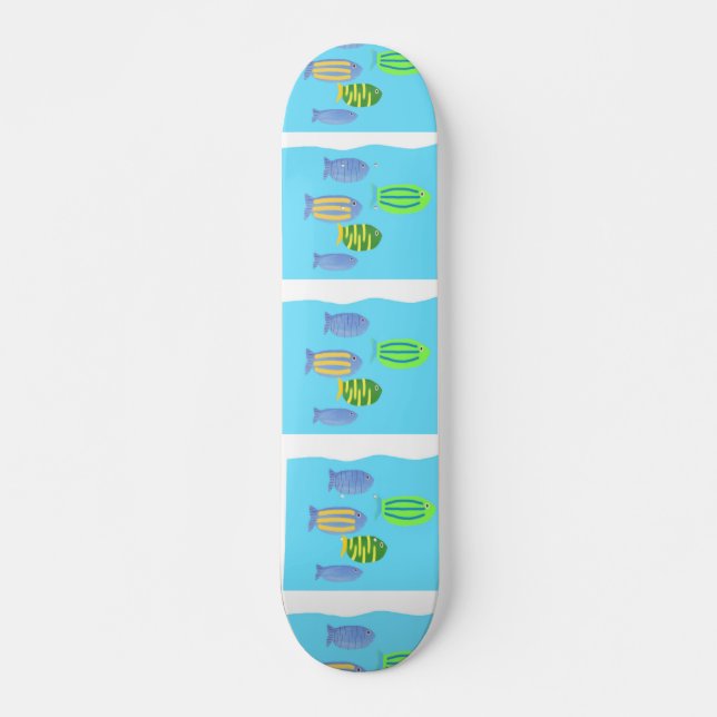 Fischmalerei Skateboard (Vorne)