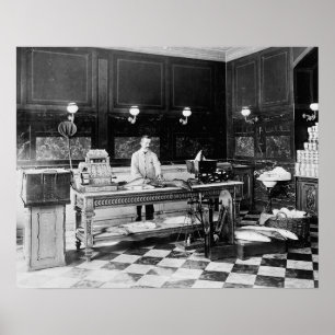 Fischmarkt, 1895. Vintages Foto Poster