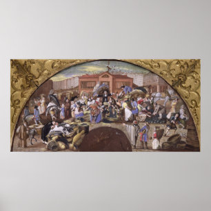Fischmarkt bei Les Halles, c.1660 Poster