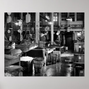 Fischmarkt Fulton: 1954 Poster