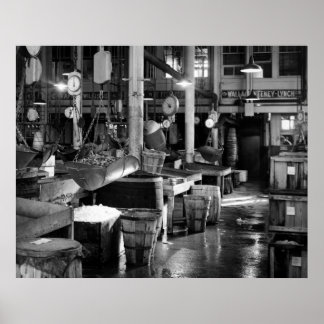 Fischmarkt Fulton: 1954 Poster