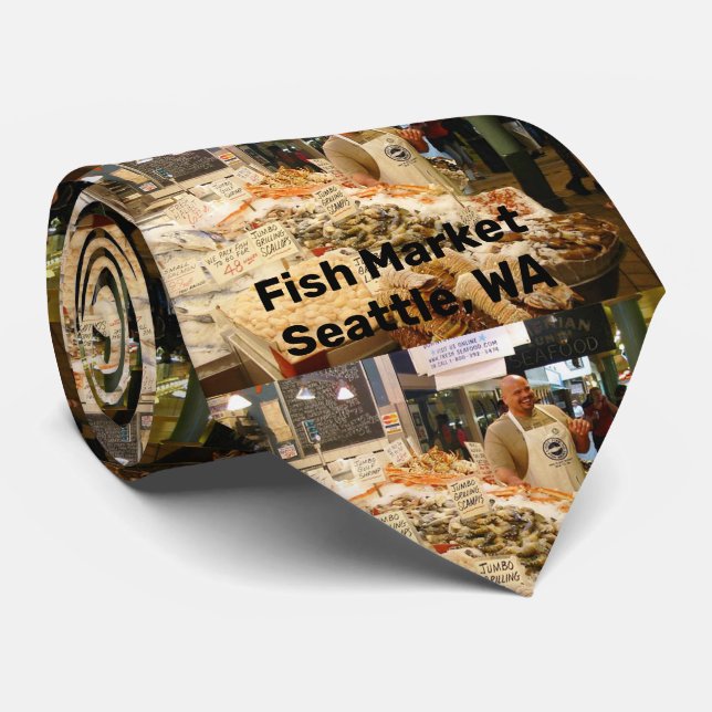 Fischmarkt Seattle Washington Krawatte (Gerollt)