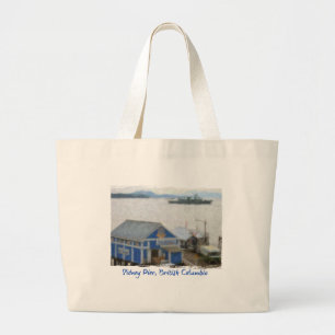 Fischmarkt, Sidney, BC Strand-Tasche Jumbo Stoffbeutel