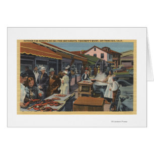 Fischmärkte im Freien auf dem Wharf des Fischers