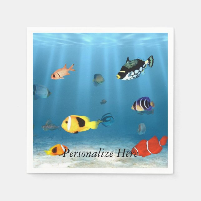 Fischmeere Serviette (Vorderseite)