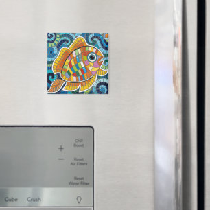 Fischmosaik Magnet