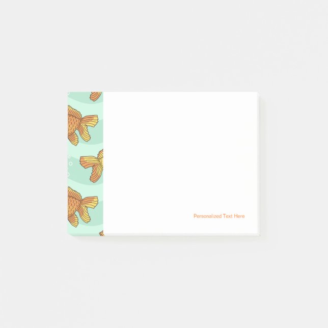 Fischmuster Post-it Klebezettel (Vorderseite)