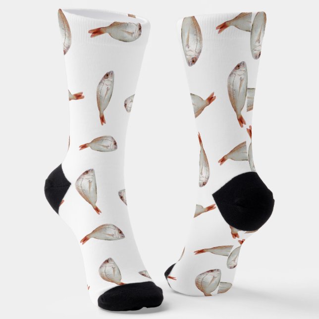 Fischmuster Socken (Gewinkelt)