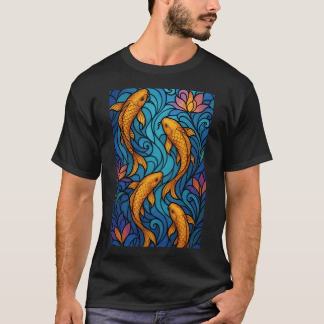 Fischmuster T-Shirt (Vorderseite)