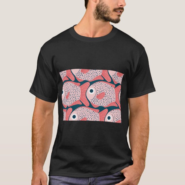 Fischmuster T-Shirt (Vorderseite)