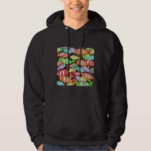 Fischmuster Unterwasserschule für Clownfische Hoodie