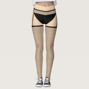 Fischnet-Strumpf und Leggings von Schwarzmesser