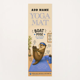 Fischotterentspannung im Boatsitz auf Blauem Yoga- Yogamatte