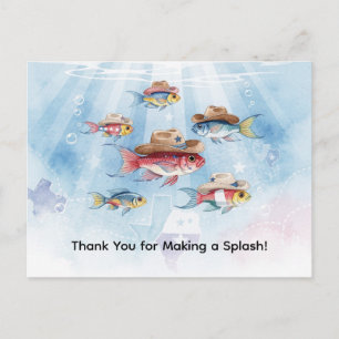 Fischparty Texas danke Postkarte