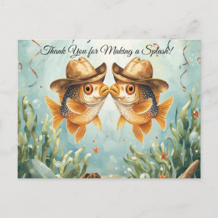 Fischparty Texas danke Postkarte