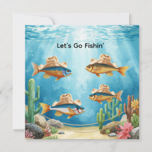 Fischparty Texas Thema Einladung